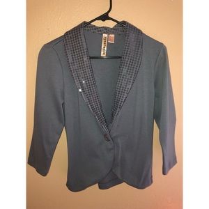 Eyeshadow Gray Sequence Blazer